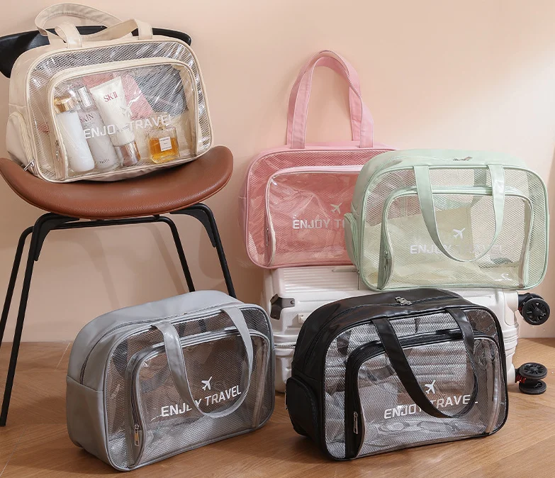 Clear Cosmetic Makeup Bag Toiletry Bag Large Waterproof Transparent Clear Travel Bag for Toiletries