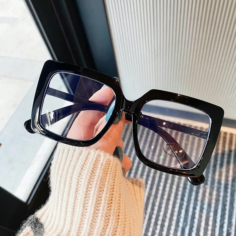 Anti Blue Light Computer Glasses Spectacles Square Frame Clear Lens Male Female Transparent Eyeglasses Frame Optical Glasses
