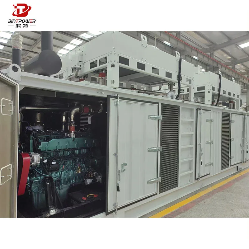 2000kw 3000kw контейнерный Газовый Генератор CHP система отопления для коммерческого здания