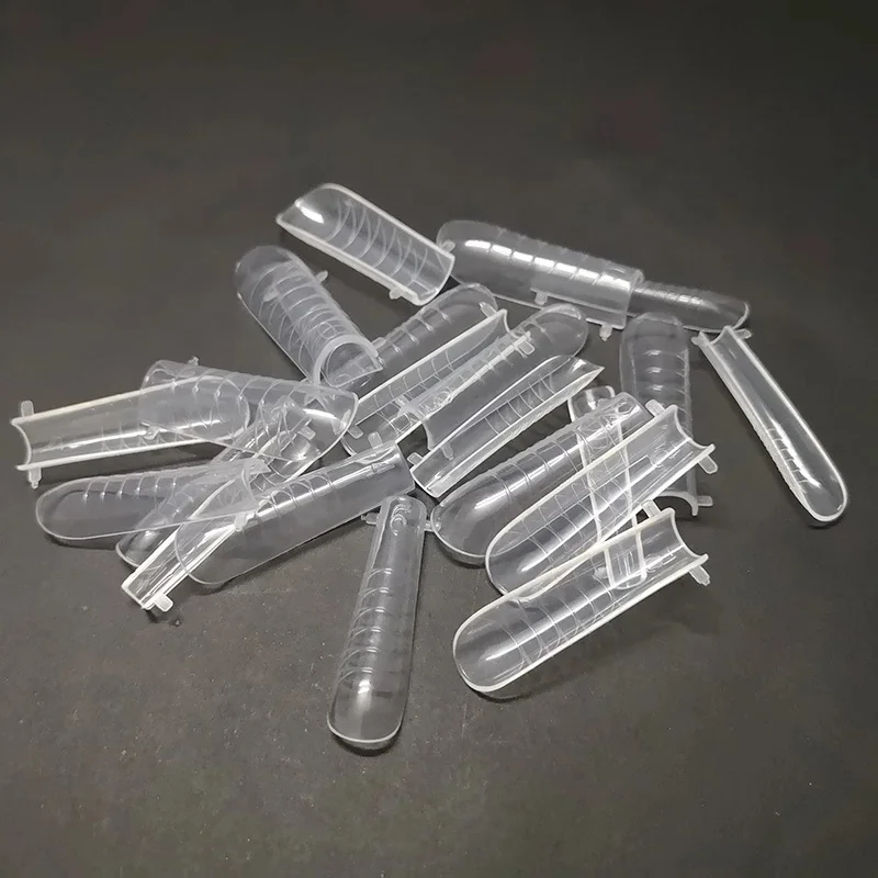 Dual Nail Forms 120pcs French False Tips Builder UV Nail Gel System Acrylic Nail Art Decorations Long Full Cover Easy Tools