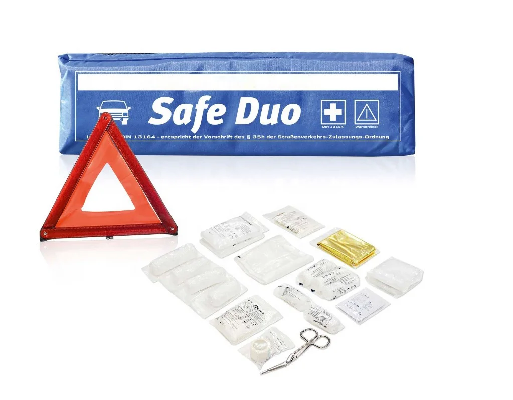 Factory Price Wholesale Blue First Aid Kit Car Kit Rectangle Soft Bag Auto Mobile Kit Custom Logo for Outdoor Emergency