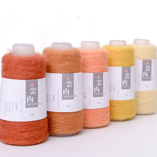 
Yarncrafts Warm fancy Knitting fluffy Wool Nylon Blend Elastic filament viscose Yarn for Sock Shawl 
