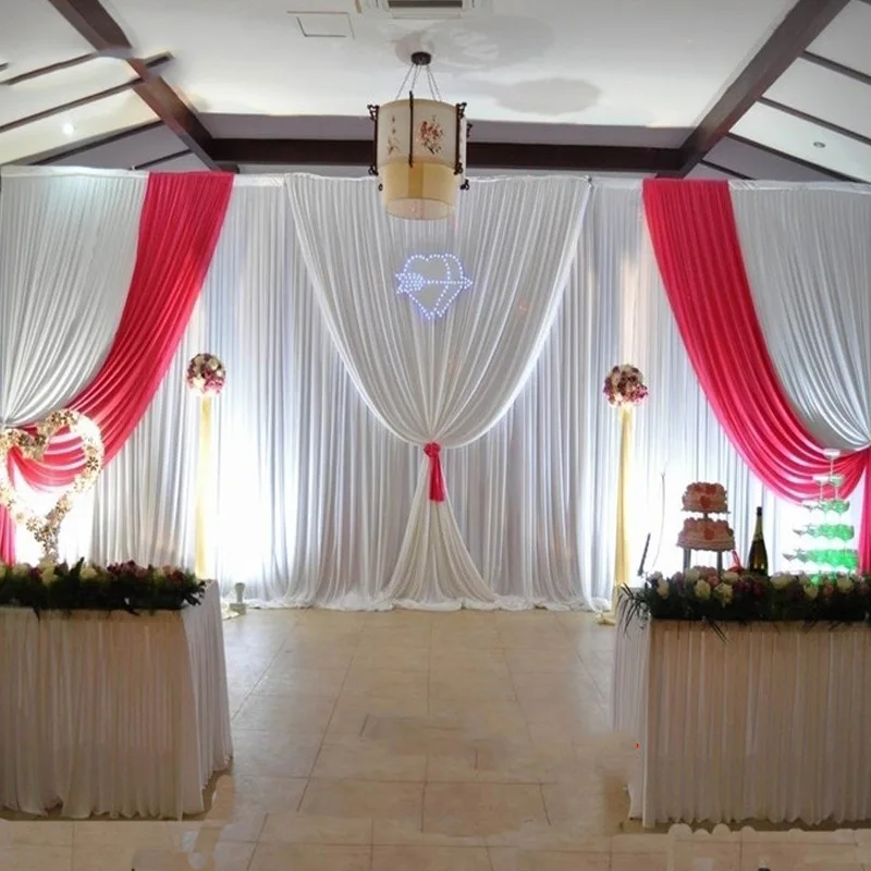 Китайские свадебные принадлежности Прямая поставка с завода фон для вечеринки в честь Дня Рождения свадебная занавеска из ледяного шелка