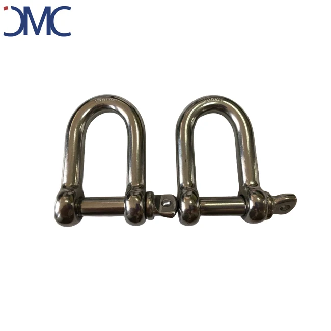 US Type Stainless Steel Screw Pin Chain Shackle G210 8mm/12mm/22mm SS D Shackle