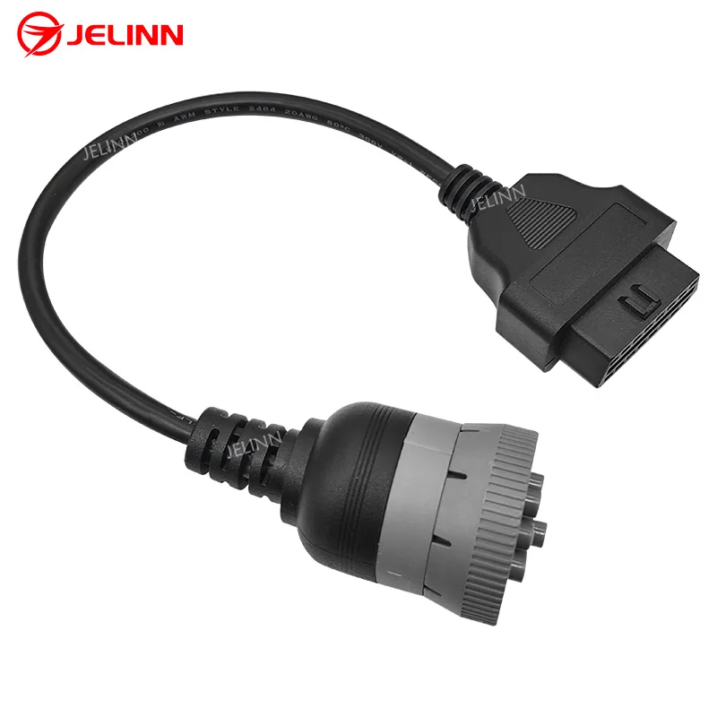 Gray CAT 9 Pin to OBD 2 OBD2 16 Pin Cable for Caterpillar