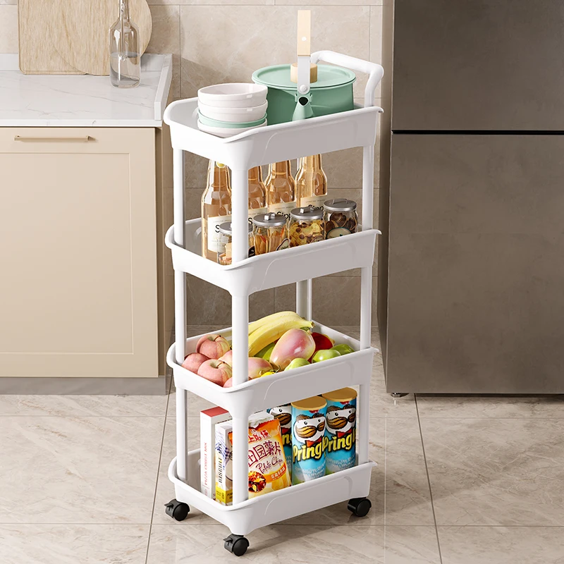 Kitchen Storage holders Multiple Layers Movable Racks Storage Cart Multi-purpose Trolley Home Use Kitchen Storage Cart