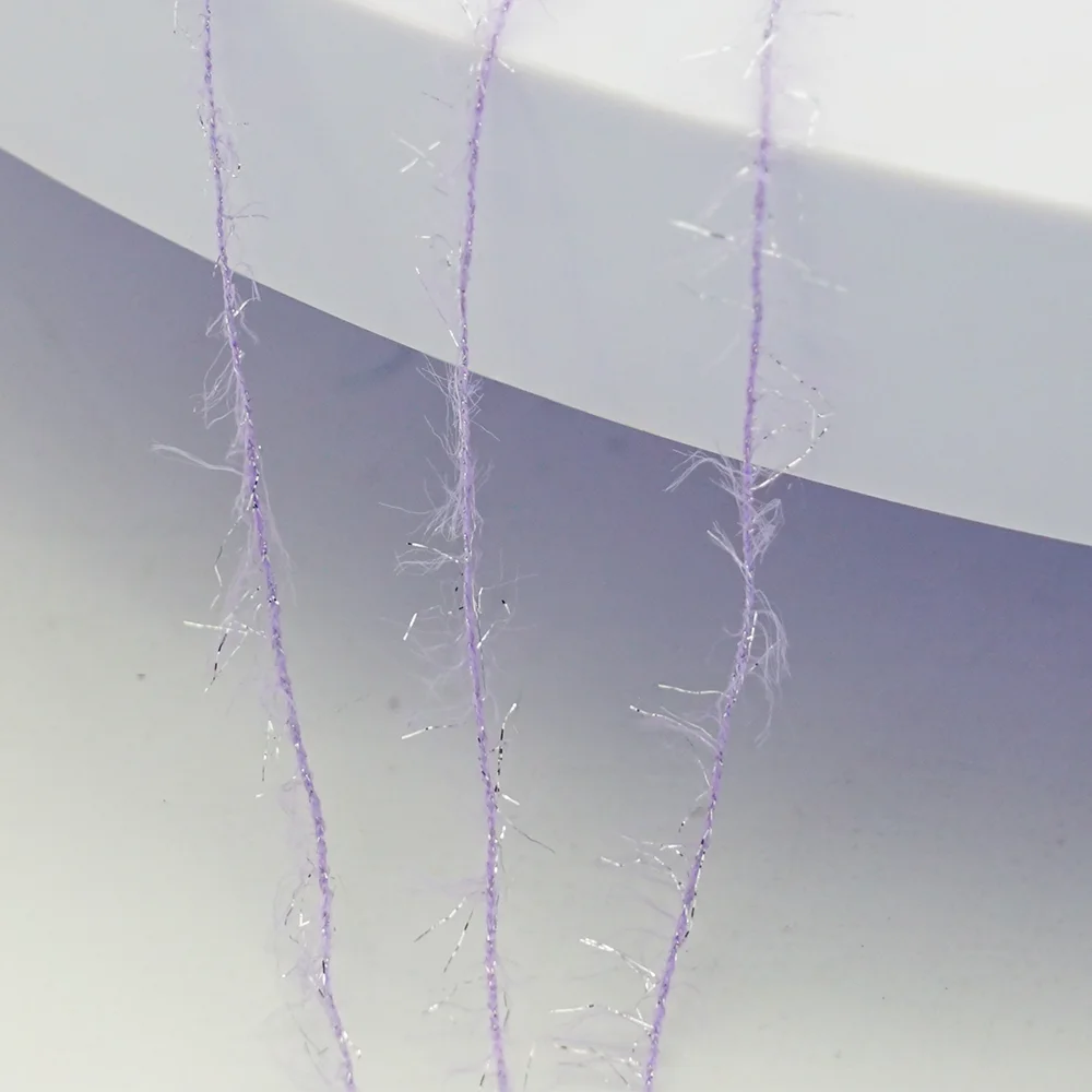 11mm Soft Silver Imitate Mink Yarn for Knitting Coat Sweaters Nylon Feather Yarn for Blend yarn