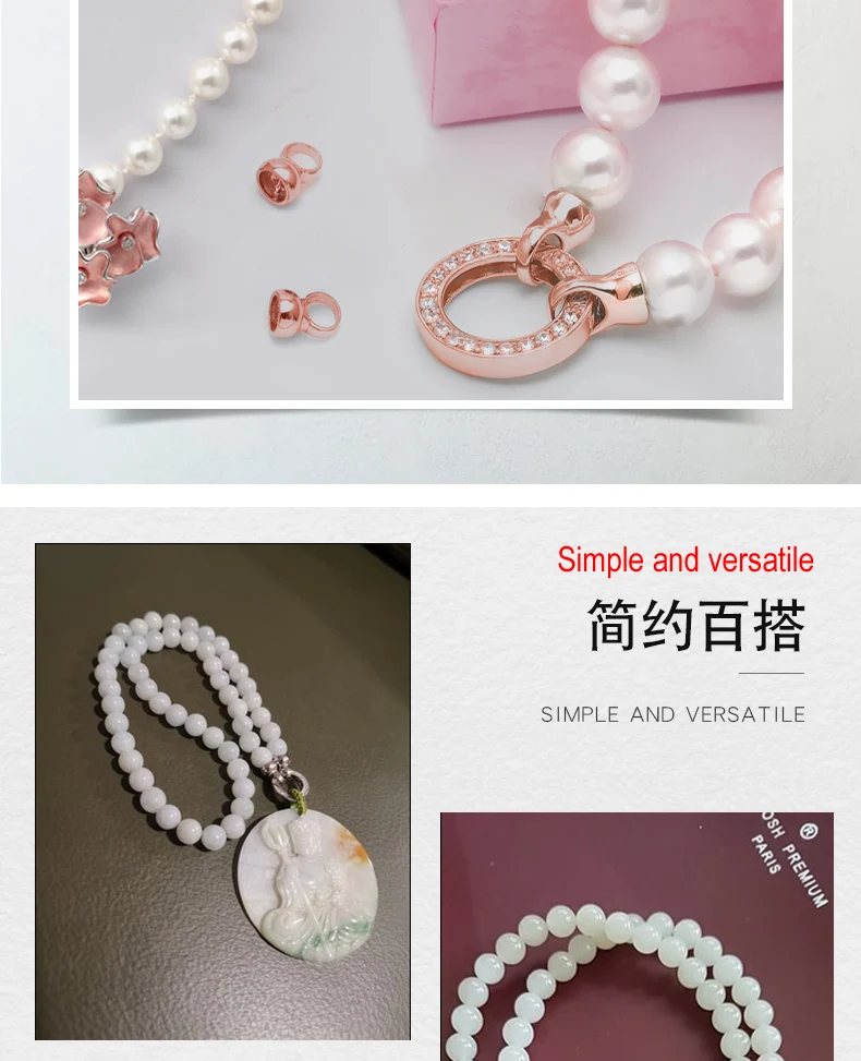 XD S820-1181 Solid 925 Sterling Silver Spring Ring Clasp Round Jewelry Clasps   925 sterling silver clasp