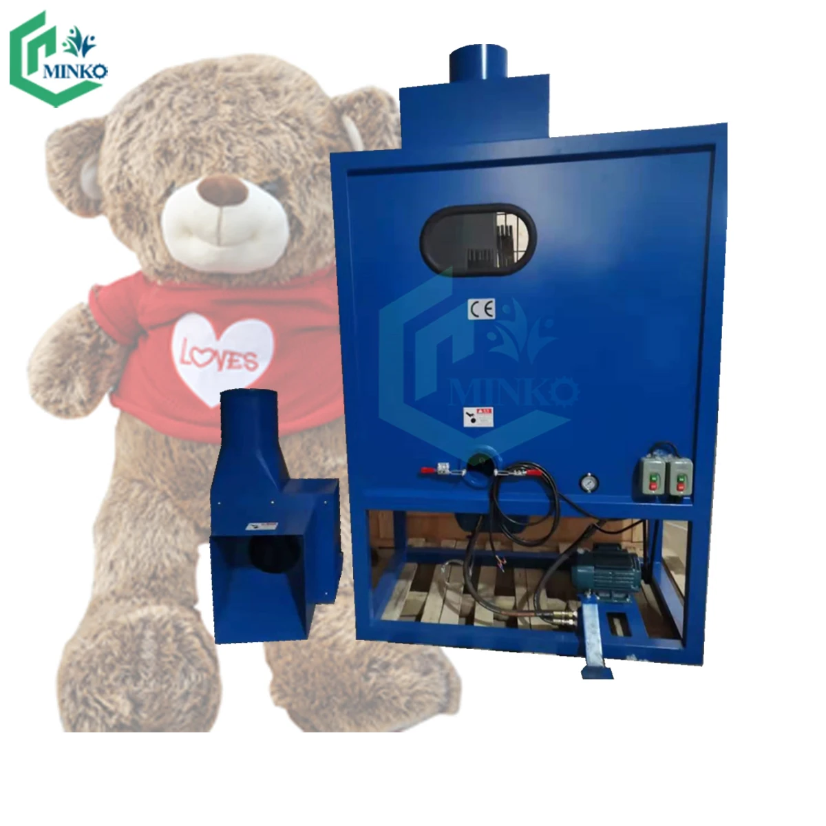 portable teddy bear plush animal stuffing machine pillow polyester fiber filling machine