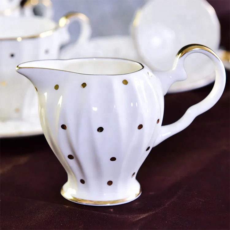 Fine Home Dining Room Vintage Porcelain Tea Set Including 1 Ceramic Teapot  12  Tea Cups and Saucers