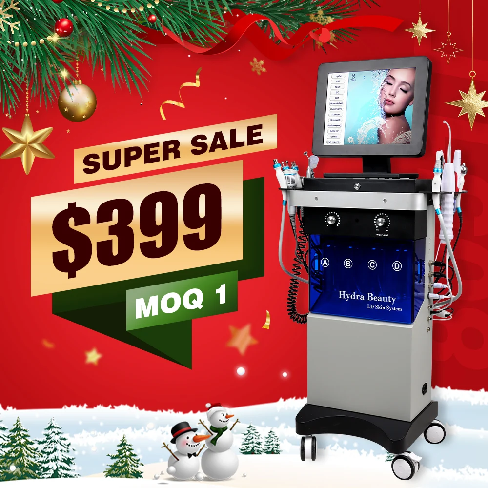 CE Professional 12 in 1 Hydra Dermabrasion Machine Facial Hydro Microdermabrasion for Skin Rejuvenation and Whitening