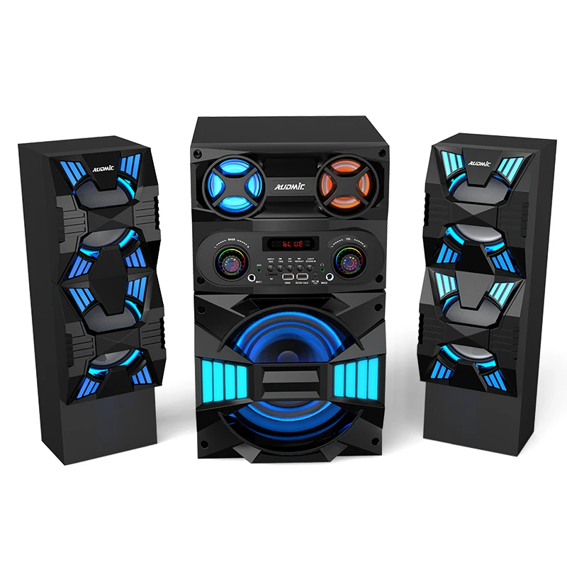 High Quality Powerful Subwoofer Speaker Amplifier Audio Processor Professional Audio DJ Bass Speaker 2.1 LED Multimedia Speaker