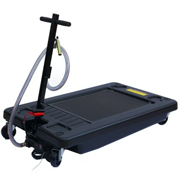 17 Gallon Low-Profile Oil Drain, Plastic oil drain tank.