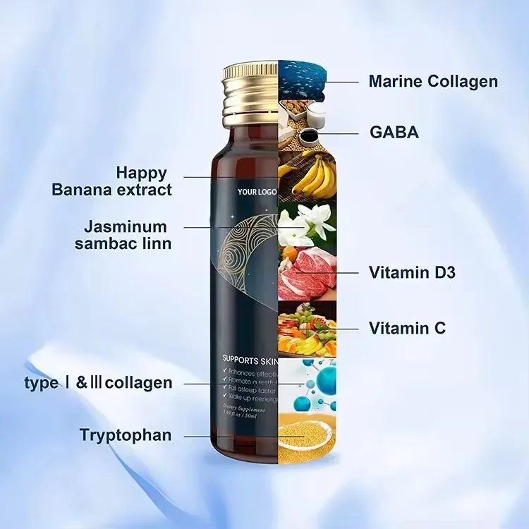 OEM Good Sleep Supplement Sodium hyaluronate gamma-aminobutyric acid drink Oral Liquid