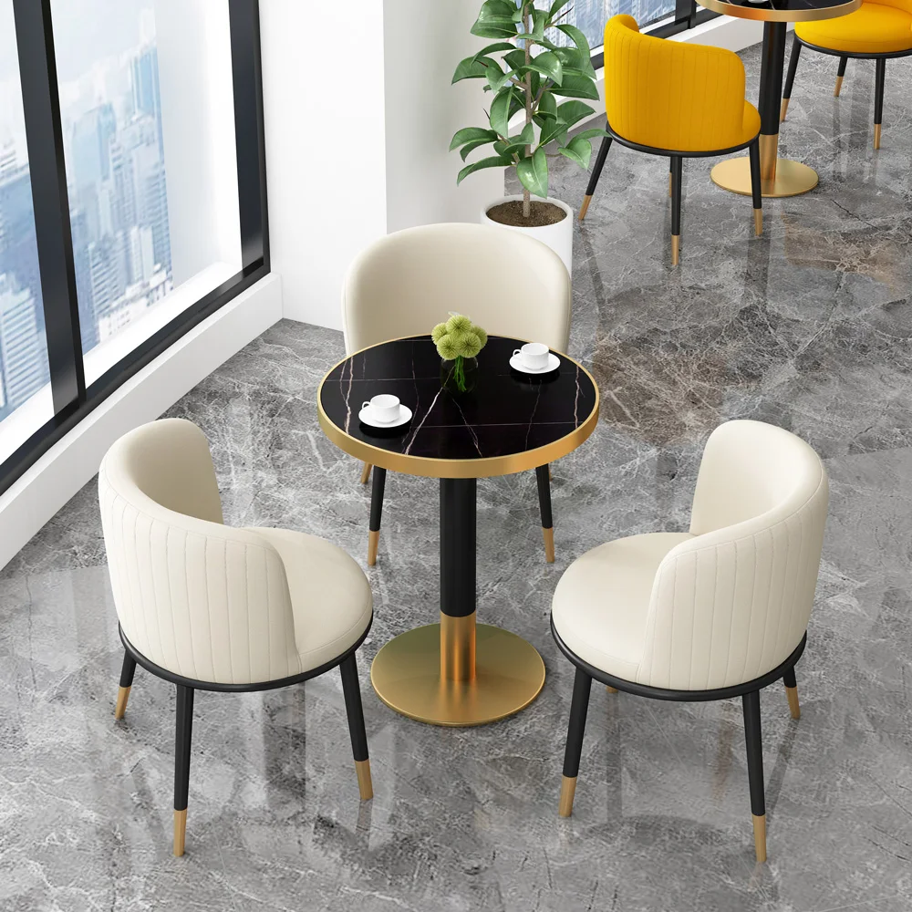 new household marble rectangular dining table Widely Used modern dining table Apartment marble dining table and chair
