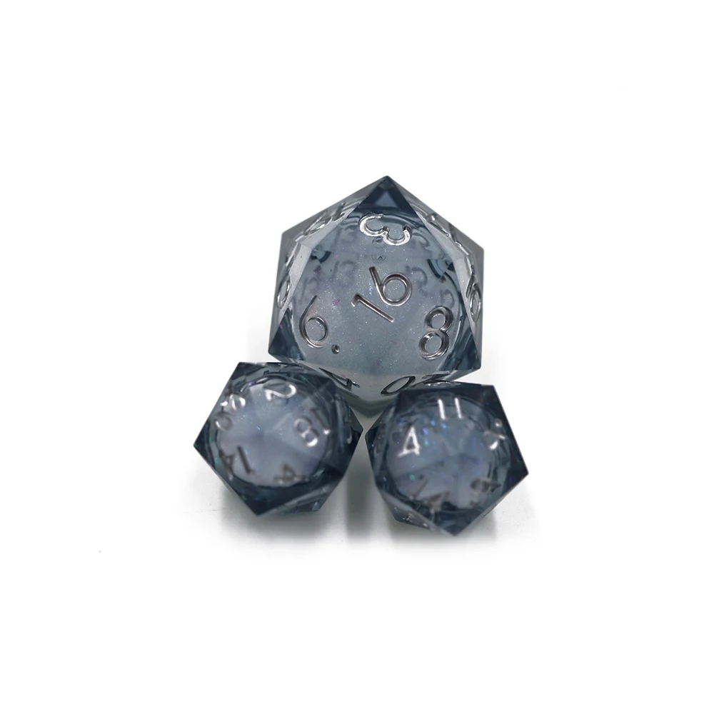 Ready To Ship High Quality Custom 30mm Oversize Liquid Core Dice Board Game DND RPG D20 Dice