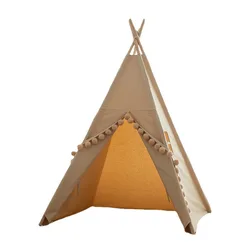 Children Cotton Canvas Princess Tipi Tent for Kids Indoor Indian Teepee Tent Playhouse