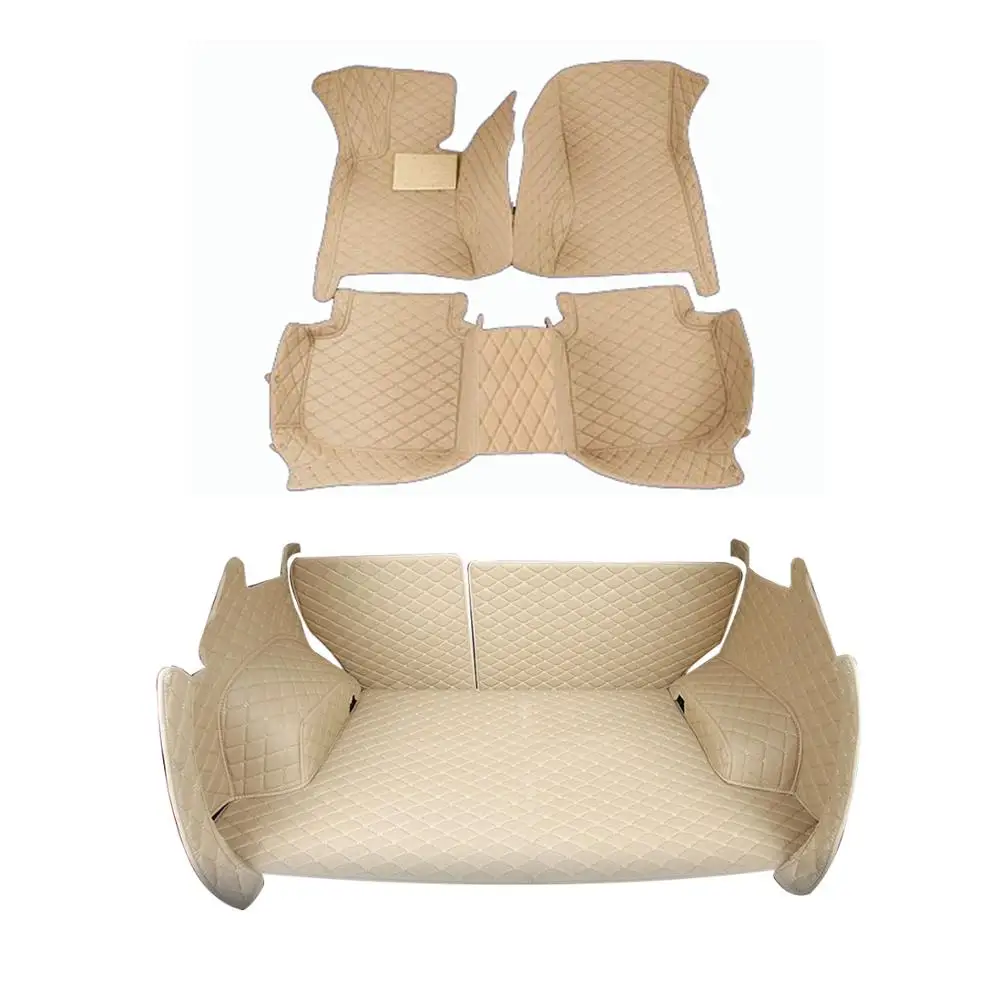 Free shipping Colorful Full Set Decorative Car Floor Mats and Trunk Mats for Custom Audi S1S3 S4 S5 S6 S7 S8 SQ5 TT  Car Mats