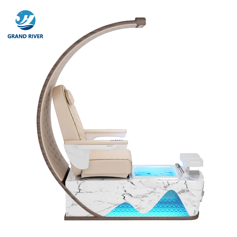 Most popular stylish knead massage reclinable foot bath nail shop manicure pedicure chairs and stools luxury for sale