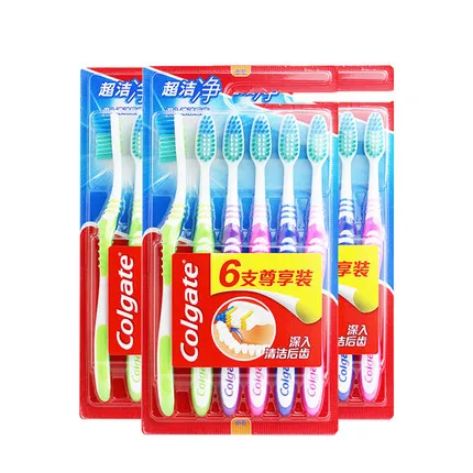 Colgate дорожная нано зубная щетка Экологически чистая, неодноразовая, силикон, уборка полости рта, скидка, 6 шт., поддержка заводской проверки, для взрослых