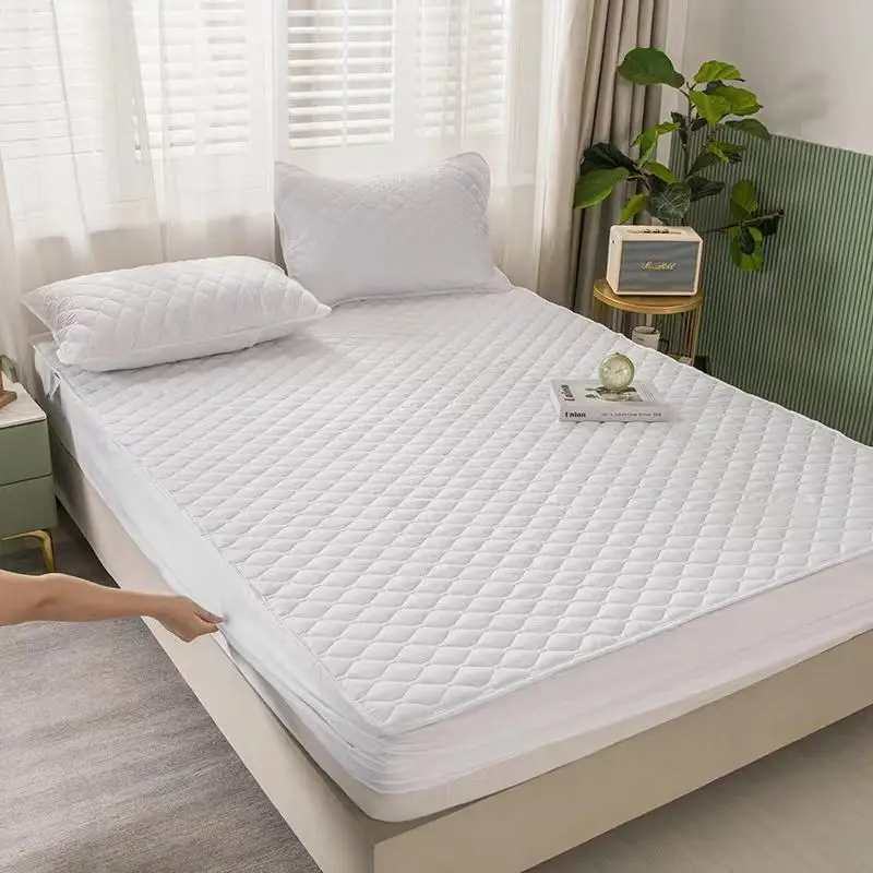 Custom Quilted Waterproof Bed Bug Mattress Cover Hypoallergenic Anti-Dust Protector Hotel Use Option for Hospitals