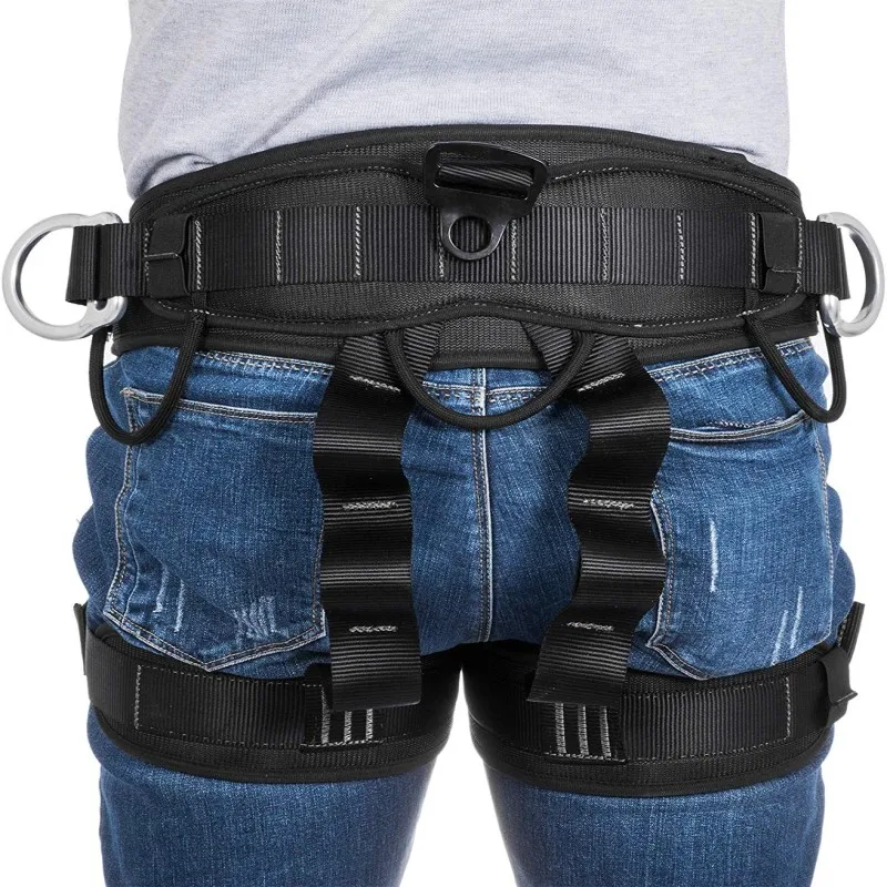 Heavy duty  outdoor  rock climbing half body safety harness for fall protection