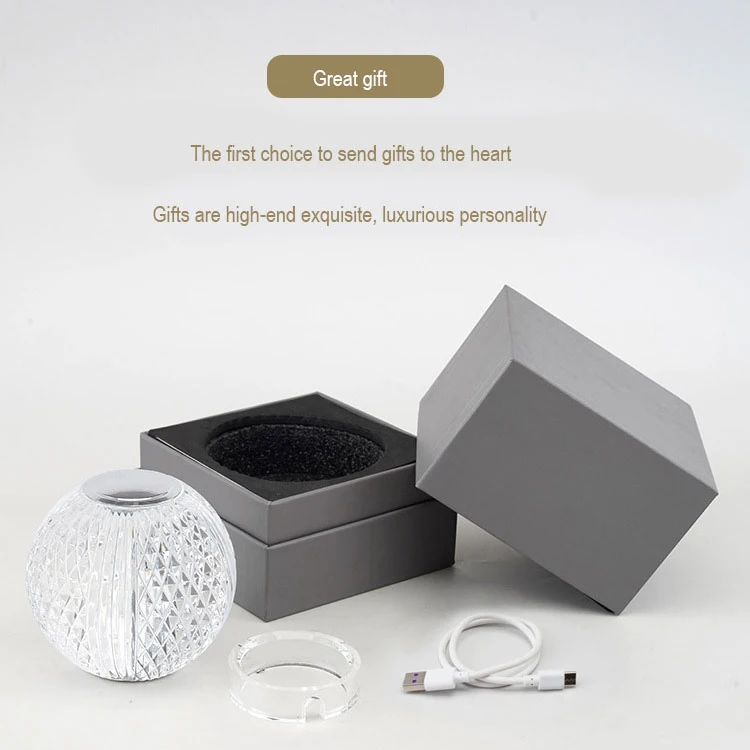 Usb Charging Round Touch Led Night Light Acrylic Dormitory Bedroom Bedside Table Lamp