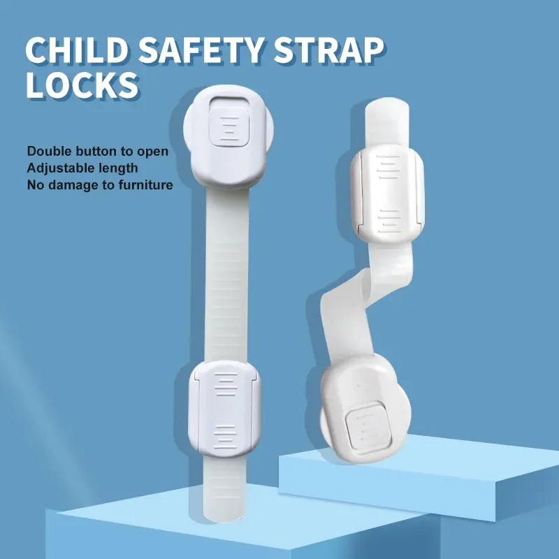 New Baby Celebration Easy Installation Strong Adhesive Safety Strap Locks Cabinets Drawers Toilet Fridge Baby-Proofing Corner