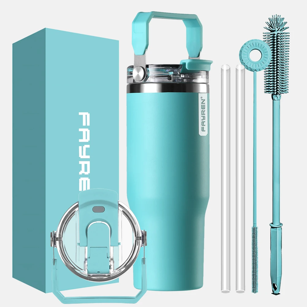 Custom Wholesale Food Grade Leakproof Travel Water Bottle Stainless Steel Insulated Coffee Mugs For Straw And Direct Drinking