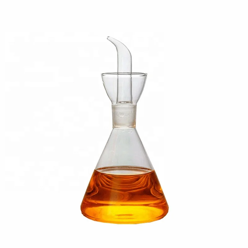 High Borosilicate Glass Cruet Bottle Glass Olive Oil Vinegar Dispenser Oil Bottle With No Drip Spout