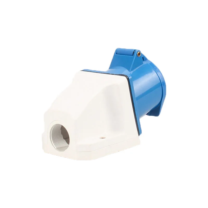 Open mounted socket ZZ123 32A 220V IP44 Three hole power industrial plug and socket 32a