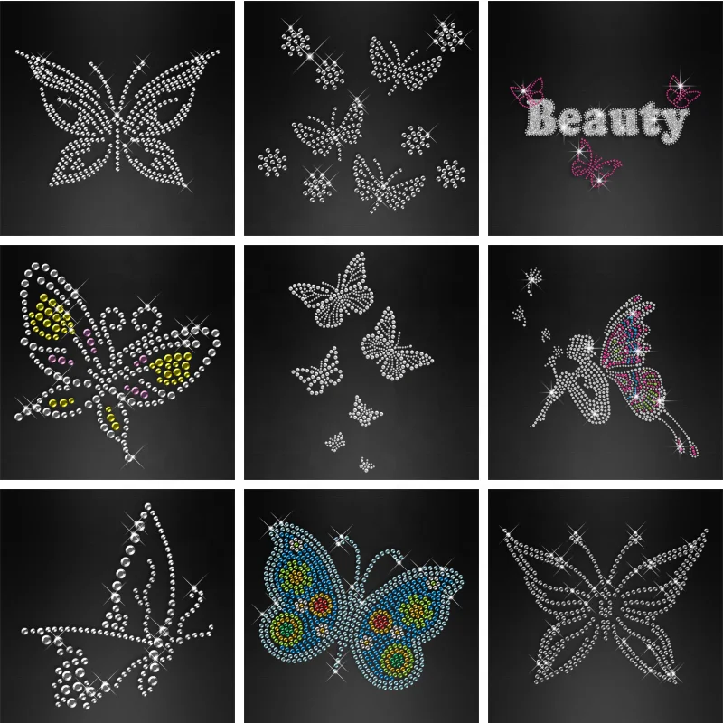 Manufacturer Transfer Printing Bling Bling Iron On Heat Transfer Designs