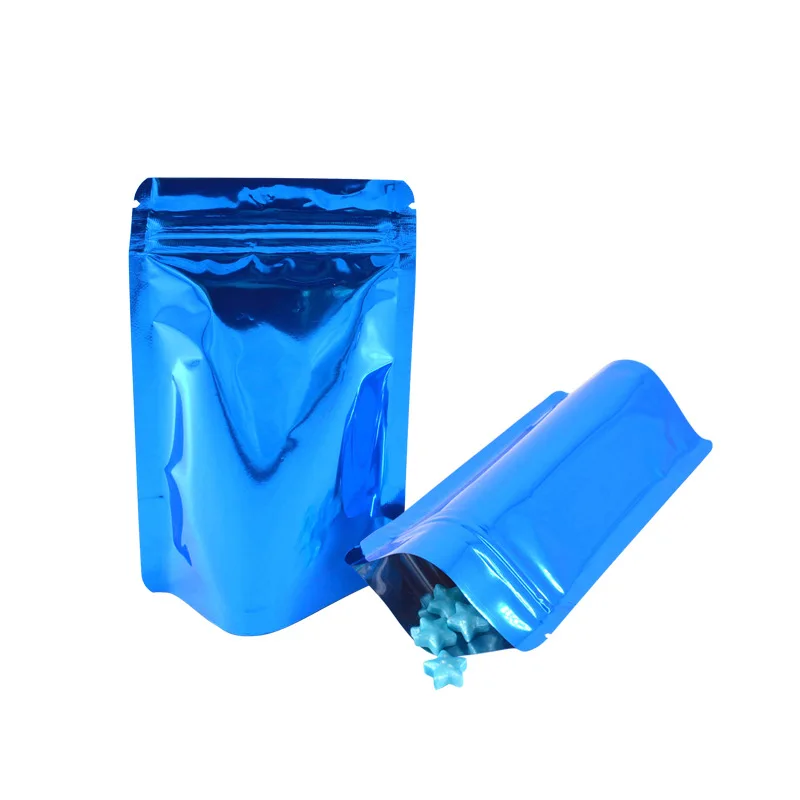 P114  8.5*13*5 cm Wholesale Price Mini Resealable Custom Tea Silver Mylar Aluminum Foil Pouch Food Packaging Bag