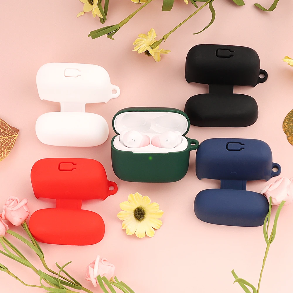 Suitable for Baseus Bowie M2 earbuds wireless earphone accessories silicone protective case cover with carabiner