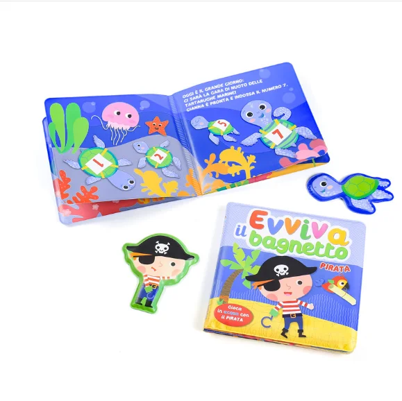 Funny Magical hot sell waterproof water colour changing baby Bath book