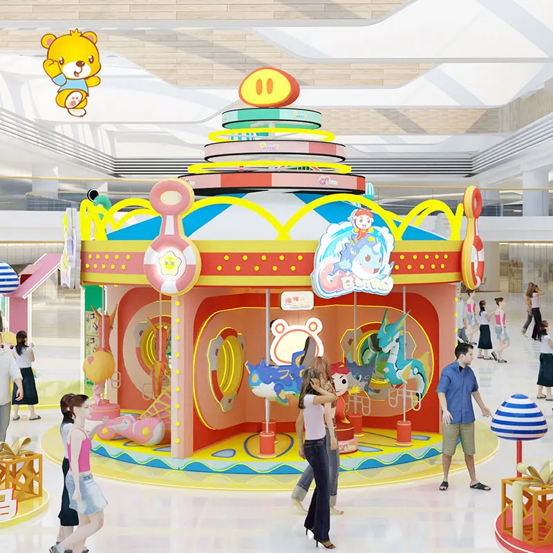 Amusement Large Equipment Kid Ride Merry Go Round 16 Seats House Hope Carousel Kid Ride for Sale