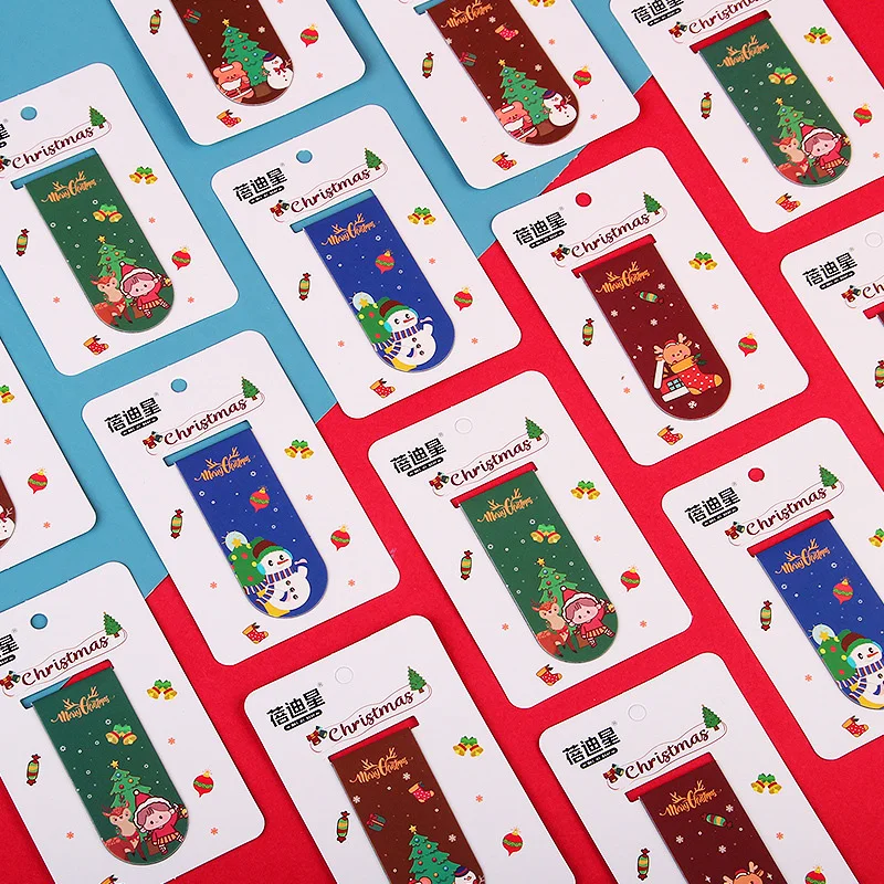 Exquisite Creative Magnetic Bookmark for Girls Various Christmas-Themed Bookmarks for Personalized Book Binding