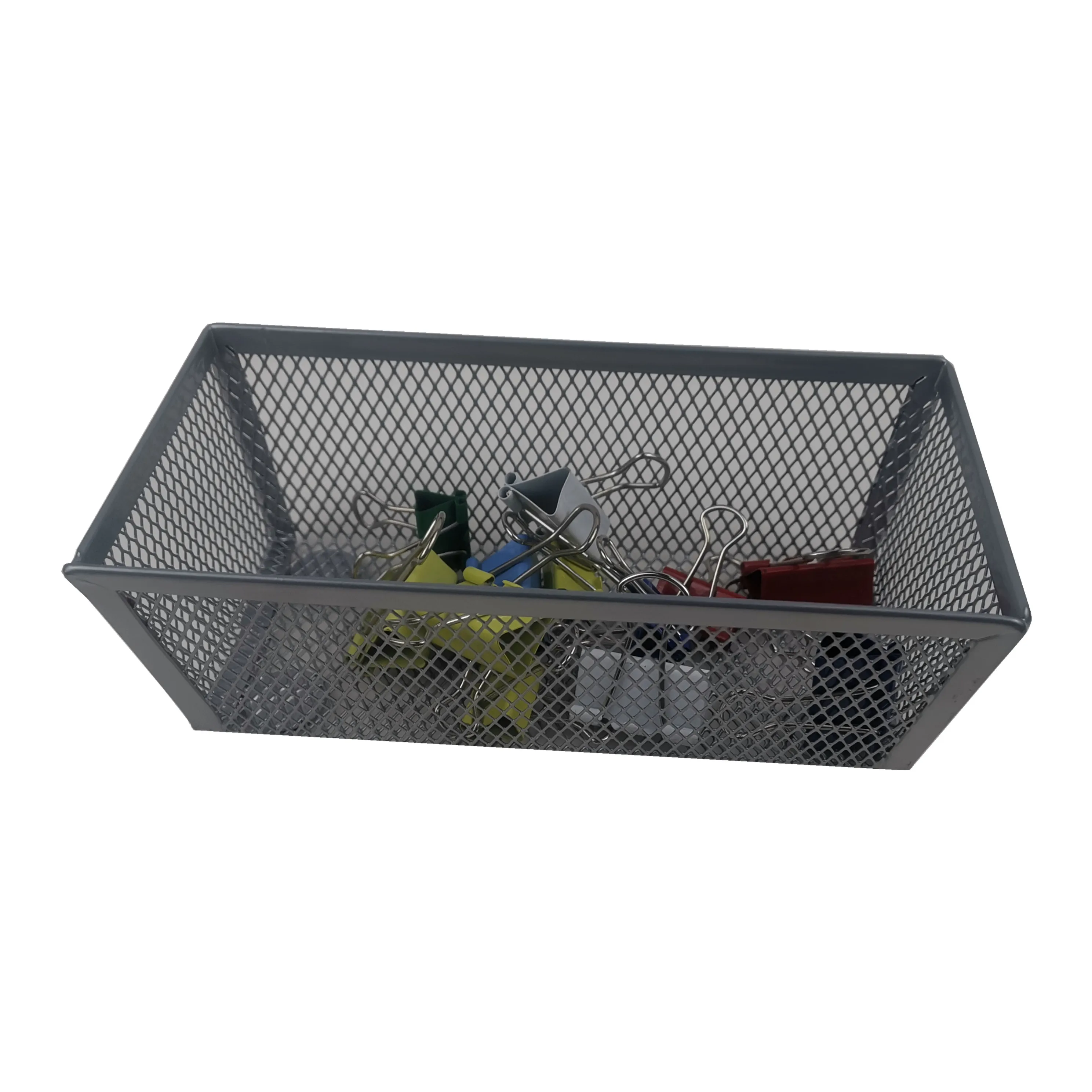 Metal Mesh Desk Organizer Desktop Office Supplies Storage tray Home Storage Basket
