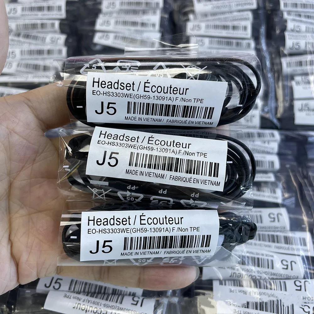 Colorful Flat J5 Wired Earphone In-Ear Handsfree Headset Mic+Volume Control Headphone for Samsung