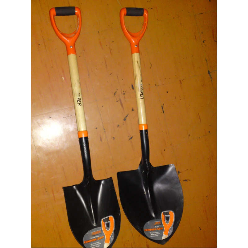 High quality heavy duty spade and shovel with Wooden Handle S525-3D