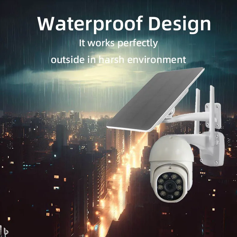 3MP Outdoor Wireless 4G/WiFi Solar Battery Power IP Monitoring Home Camera 1080p HD Ip CCTV Security TUYA WIFI  Led Camera