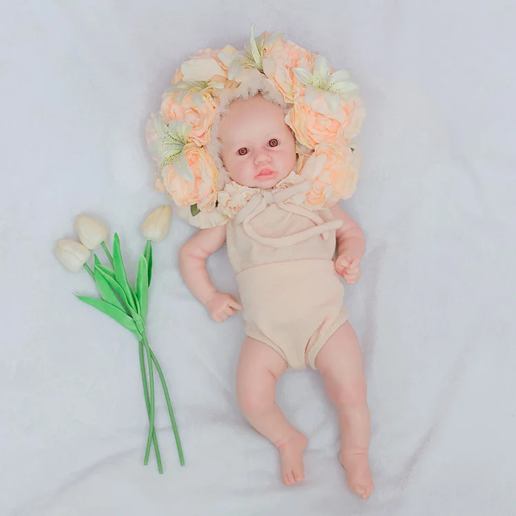 Factory Cheap Pricebaby Reborn Pequeno 50cm Girl 3Kg Realistic Bright Eyessilicone Doll Reborn Solid With Eyes Girl Doll