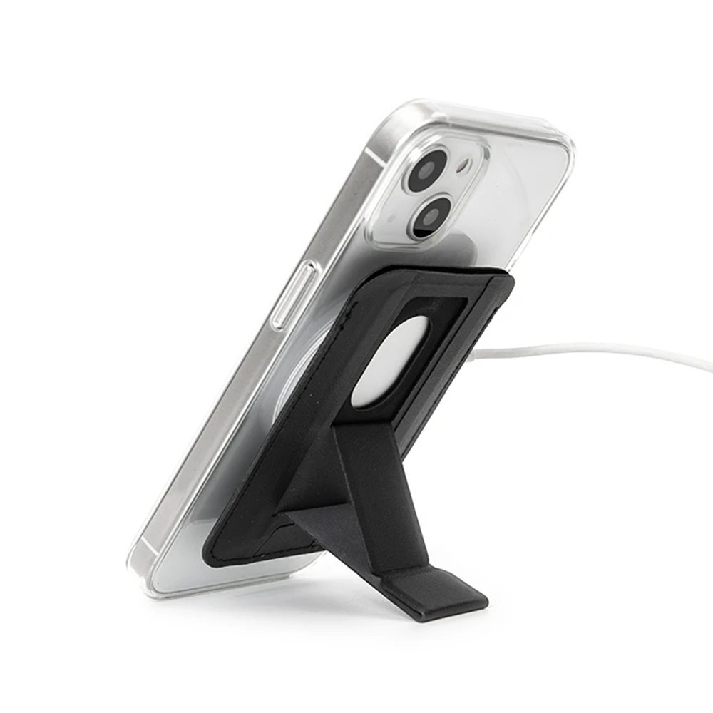 New Releases 2022 Smartphone Portable Leather Mobile Phone Stand Magnetic PU Leather Card Foldable Phone Bracket Holder
