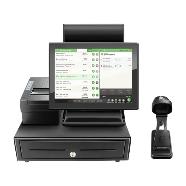 Complete cash register 15 inch windows all in one pos system point of sale pos machine cash register pos
