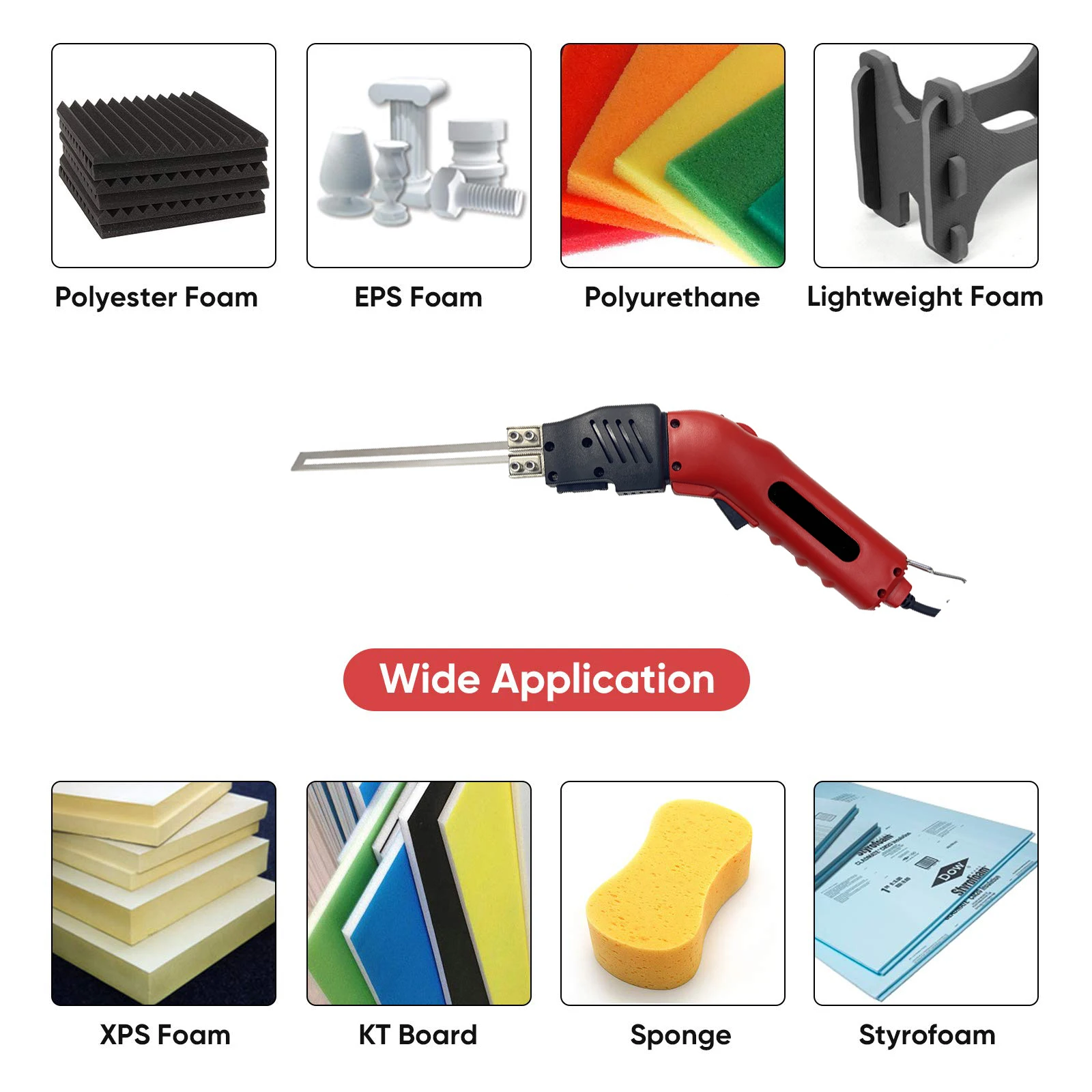 Hot Knife Cutting Tool  Plastic Foam Board Styrofoam Cutter Air Cooled System 200W 250W