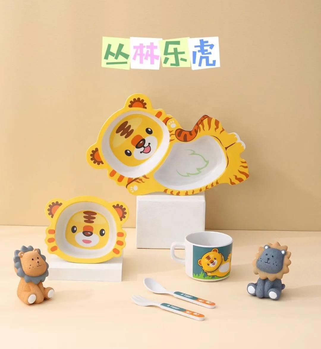 2023 AOHEA  BPA Free Unbreakable Baby Feeder Tableware Weaning Eating Feeding Set