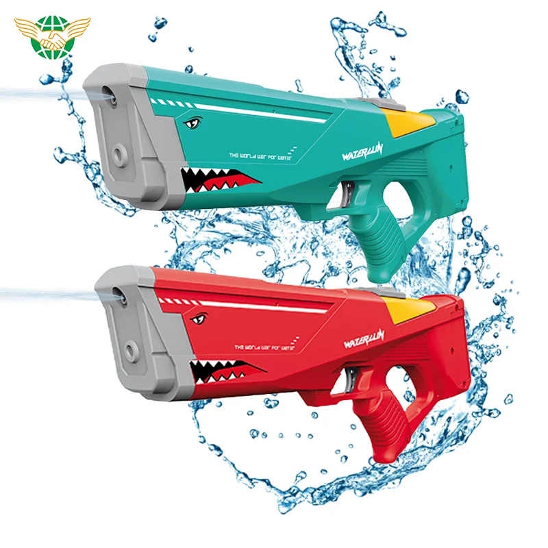 Large 600cc Electric Shark Squirt Blaster Toy 32Ft Automatic Water Gun for Adults Discount Price Electronic Toy