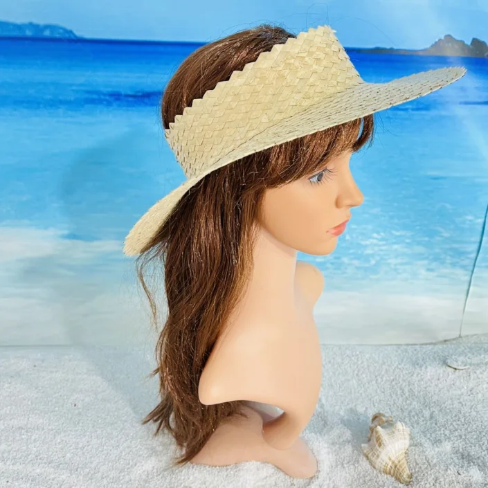 Соломенная соломенная шляпа Papale Lauhala Hawaii летняя пляжная с