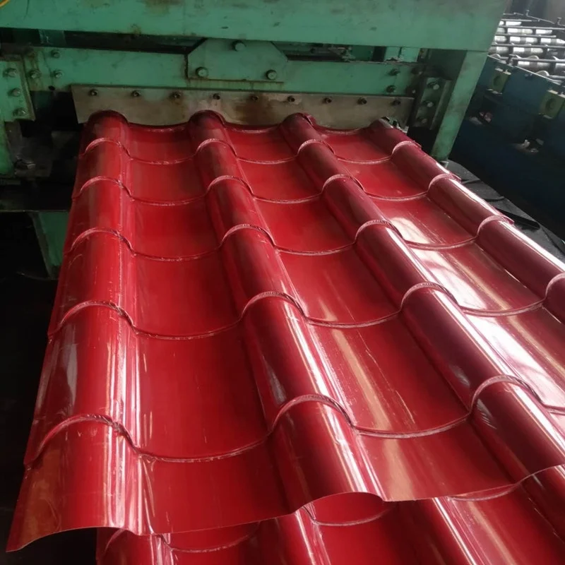 Color galzed tile steel roofing plate roof price with low price