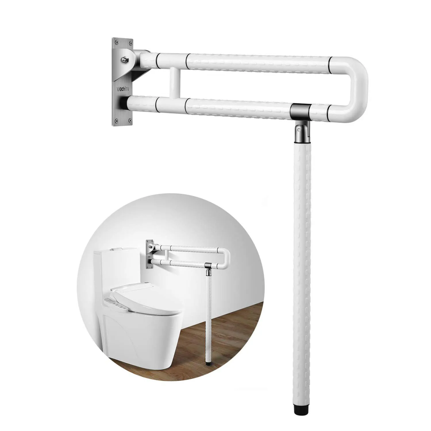 Folding Toilet Showers Handicap Rails Stainless Steel Swing Grab Bar For Shower